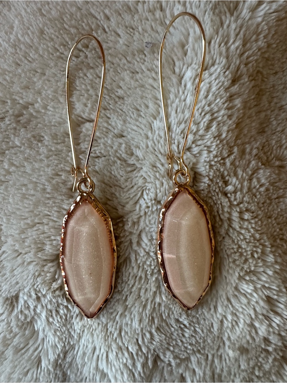 Macy's Gold-Tone Earrings with Pale Pink Stones